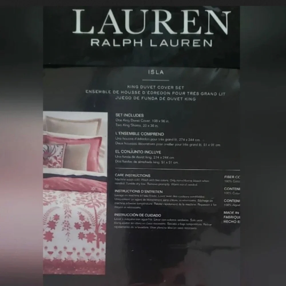 Lauren Ralph Lauren Isla King Duvet Cover Set Isla Texture Euro Shams in Natural